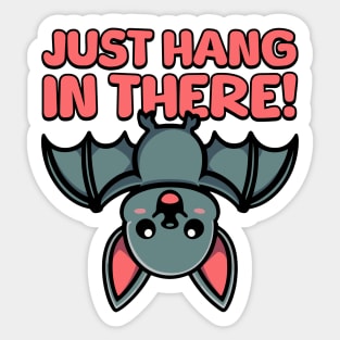 Just Hang In There! Cut Bat Pun Sticker